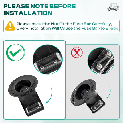 48V Club Car Charger Receptacle Plug for DS Modes, Golf Cart Charging Port with Cord and OEM 101828901 101802101 -