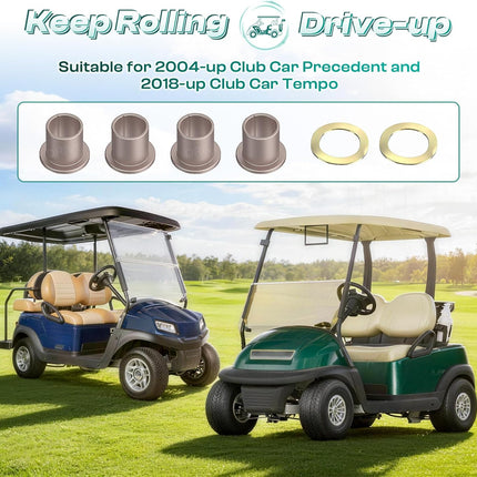 Club Car Precedent King Pin Steering Knuckle Bushing Kit,Spindle for 2004-Up and 2018-up Tempo Gas Electric Golf Cart 102288201, 102288401 -