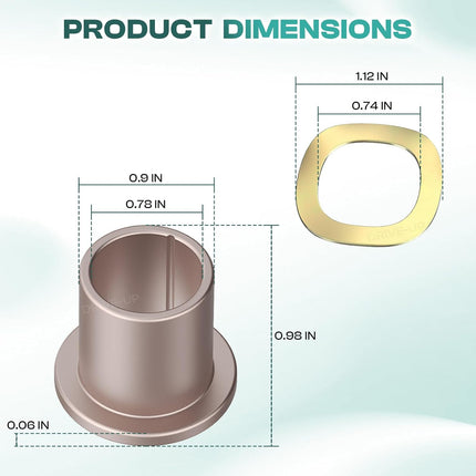 Club Car Precedent King Pin Steering Knuckle Bushing Kit,Spindle for 2004-Up and 2018-up Tempo Gas Electric Golf Cart 102288201, 102288401 -