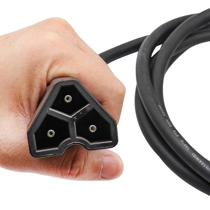 48V Golf Cart Charger Plug 3-Pin Triangle Handle Connector with Wire Fits EZGO RXV 604321, 611219 (Charger Wire) -