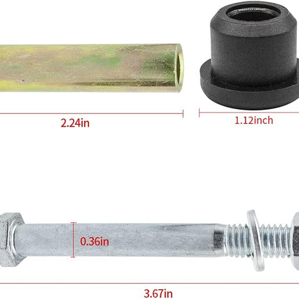 Front or Rear Leaf Spring for Club Car DS Golf Cart, Polyurethane Bushing and Sleeve Screw Kit, OEM 1015583 1012303 8755 -