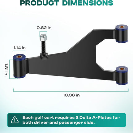 Golf Cart Delta A-Plate Sub Assembly for Club Car DS 1993-UP Gas and Electric Carts OEM 1016353 2 Pcs -