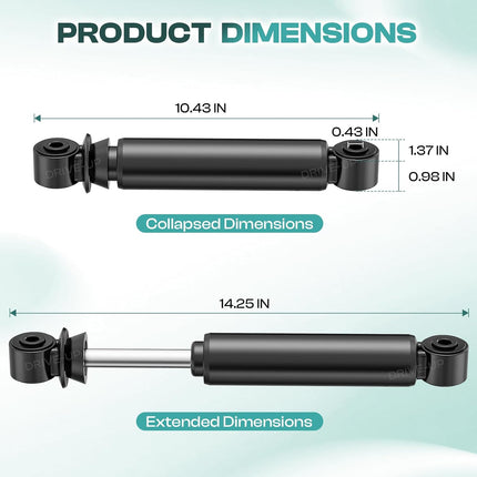 Rear Shock Absorbers for EZGO RXV Golf Cart Gas Electric Models 2008-2013.2,Replaces 603637 611724 -