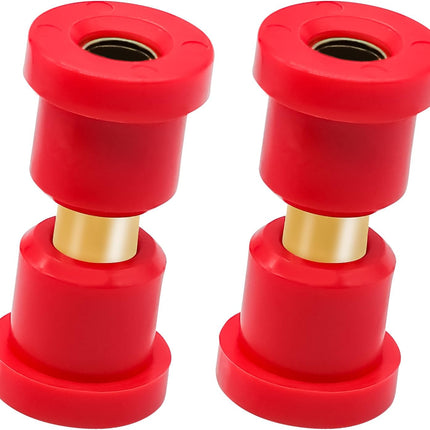 Golf Cart Red Polyurethane Bushings Sleeves Kit for Club Car DS 1992-UP Models, Front Leaf Spring OEM 1015583 1012303 -