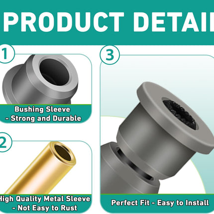 Club Car Polyurethane Bushing Kit, Front & Rear Suspension and A Arm Kit for Precedent 2004-Up G&E Golf Cart, OEM 102506601, 102506401, 102956201, 102956201 -