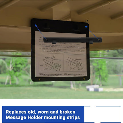 Golf Cart Transparent Hinged Message Holder Mounting Strip for Club Car Models OEM 101904801 -