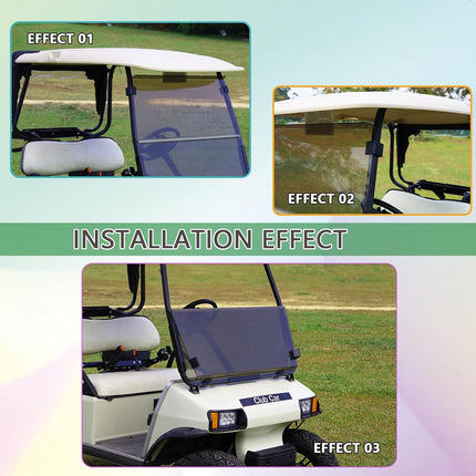 Drive-up Golf Cart Window Clips and Windshield Retaining -