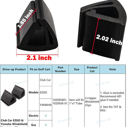 Universal Golf Cart Windshield Retaining Clips and Speaker Mount Fits for Yamaha, Club Car, EZGO -