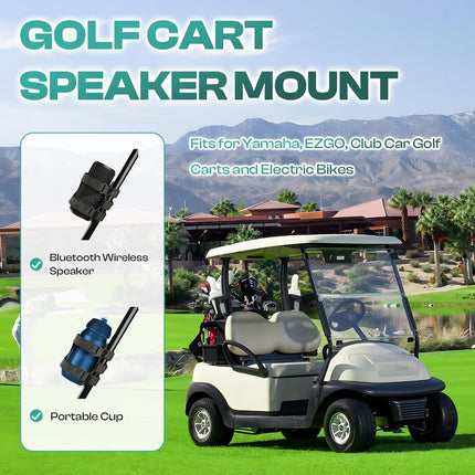 Universal Golf Cart Windshield Retaining Clips and Speaker Mount Fits for Yamaha, Club Car, EZGO -