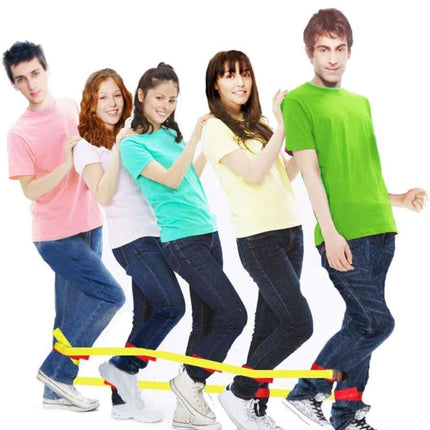 Cooperative Band Walker 5-Legged Race Set Game Teamwork Training for Children Adult, 6-Legged 2 Sets -