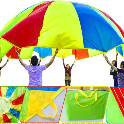 Parachute for Kids 6' with 9 Handles Game Toy Play -