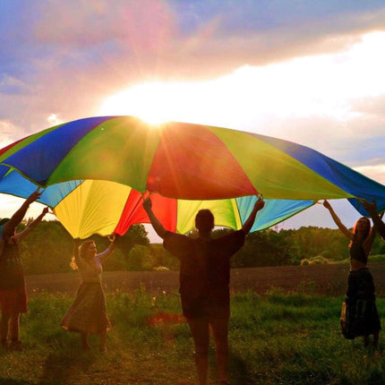Parachute, Play Parachute 10ft 12ft 16ft with 12 Handles 20ft 24ft 16 for Kids Cooperation Group - 20FT