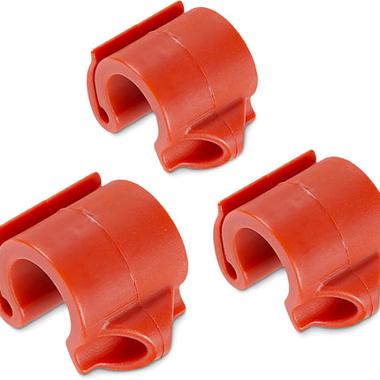 Cal Coast Cali Clip Drop Shot Weight and Hook Holder — Durable Molded Plastic Keeper to Prevent Line Snagging Includes a Fishing that can Hold Lures 3 Sizes Red Pack of