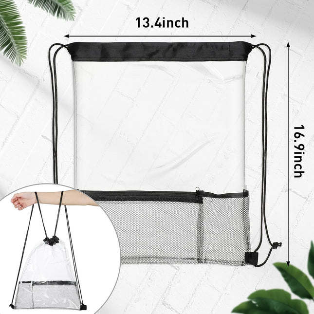 20 Pack Clear Drawstring Bags Bulk Stadium Approved Backpack for Sport Events Concerts Travel Beach – product detail