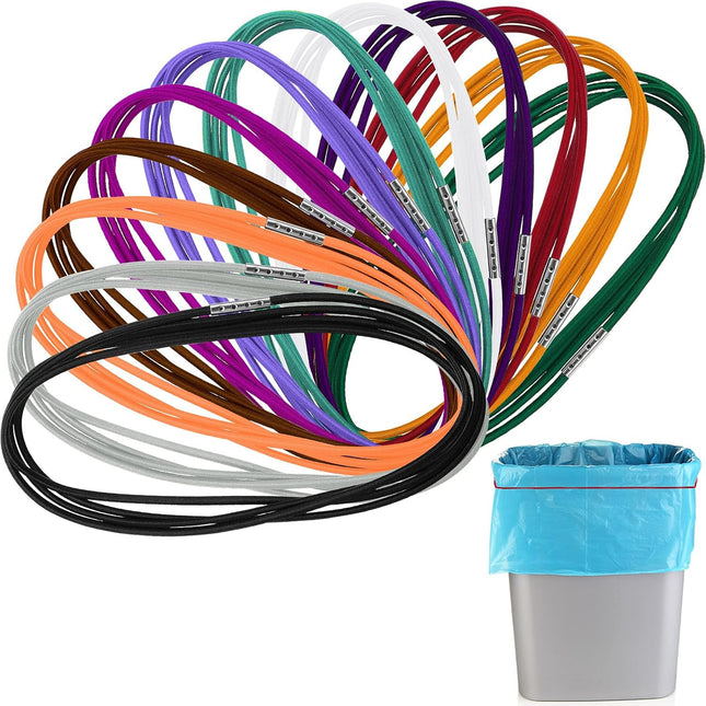 12 Trash Can Rubber Bands 13-30 Gallon Garbage Cans 3.28 ft Colorful Large for Home Kitchen Office Indoor