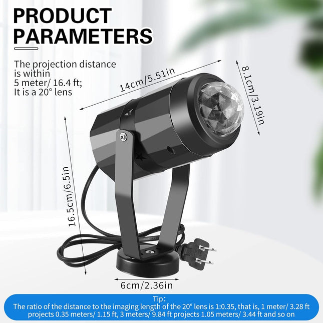 6 Pcs Water Effect Projector Light Winter LED Ocean Wave Night Rotating Room 360 Degree Lamp – product detail