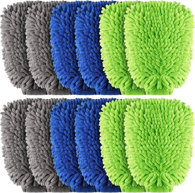12 Pcs Car Wash Mitts