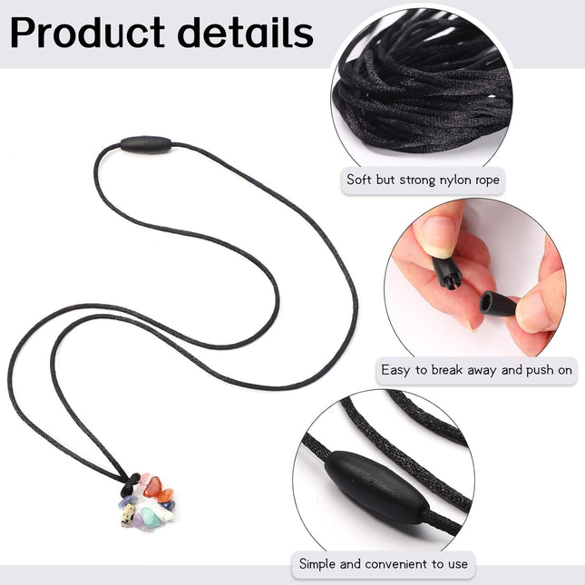 30 Sets Replacement Necklace Cords with Breakaway Clasps DIY Nylon Lanyard Cord and Plastic Clasp Buckle – product detail