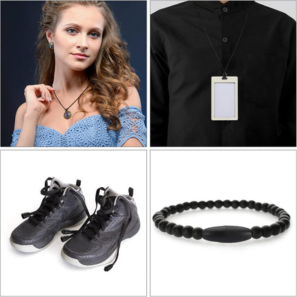 30 Sets Replacement Necklace Cords with Breakaway Clasps DIY Nylon Lanyard Cord and Plastic Clasp Buckle Safety for Pendant(Black) Black -