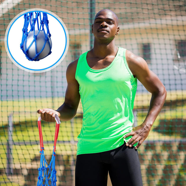 2 Pieces Shot Put Carrier Track and Field Equipment Net Shotput Bags for 8 lb Ball Training Carry (Red – product detail