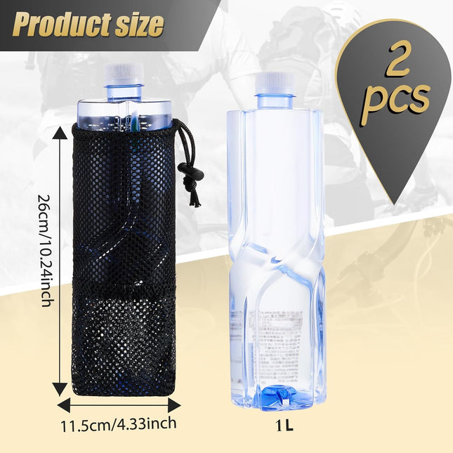 2 Pcs Water Bottle Holder for Backpack Foldable Mesh and Snack Adjustable Pouch Tactical Attachments – product detail