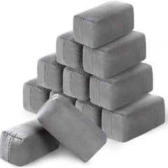 12 Pack Microfiber Applicator Pads Suede Car Detailing Sponge Ceramic Coating for Cars Graphene Metal Plastic Trim Spray Applying Wax(Gray) Gray