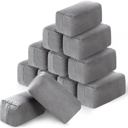 12 Pack Microfiber Applicator Pads Suede Car Detailing Sponge Ceramic Coating for Cars Graphene Metal Plastic Trim Spray Applying Wax(Gray) Gray -