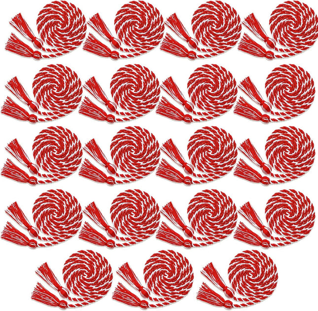 18 Pieces Graduation Cords Bulk 2026 Polyester Yarn Honor 67 Inch Braided Ropes with Tassels for College