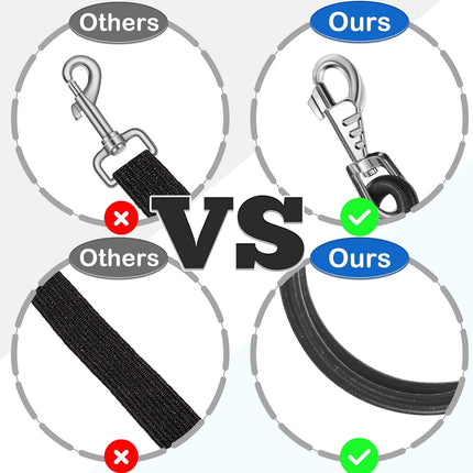 4 Pack Bungee Cross Ties Set Horse Trailer Tie Straps Bulk Cords with Snaps for Accessories, 36 Inch Long (Black) Black -