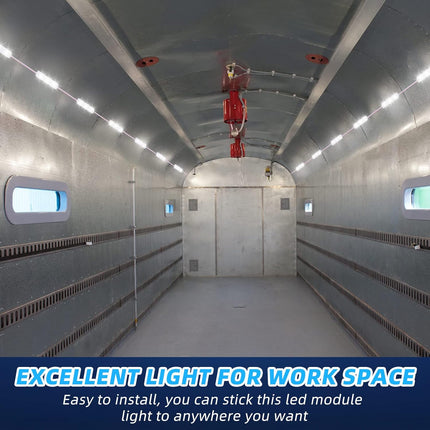12V 300 LEDs Interior Van Light, White LED Ceiling Lighting Kits for RV Truck Boats Bus Cargo Trailers Lorries Transit Auto Vehicle, 100 Modules -