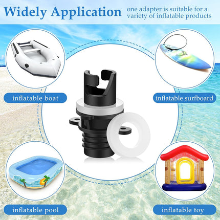 4 Pcs Inflatable Kayak Pump Adapter Compatible with Halkey Roberts Valve Paddle Board Air Hose Replacement Accessories for Boat Bed -