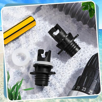 4 Pcs Inflatable Kayak Pump Adapter Compatible with Halkey Roberts Valve Paddle Board Air Hose Replacement Accessories for Boat Bed -