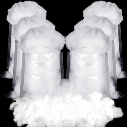 Fake Snow Decor Artificial Fluffy Fiber Stuffing White for Tree Covering Home and Party Decorations(480 G) - 480 G