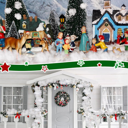 Fake Snow Decor Artificial Fluffy Fiber Stuffing White for Tree Covering Home and Party Decorations(480 G) - 480 G