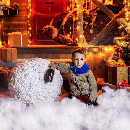 Fake Snow Decor Artificial Fluffy Fiber Stuffing White for Tree Covering Home and Party Decorations(480 G) - 480 G