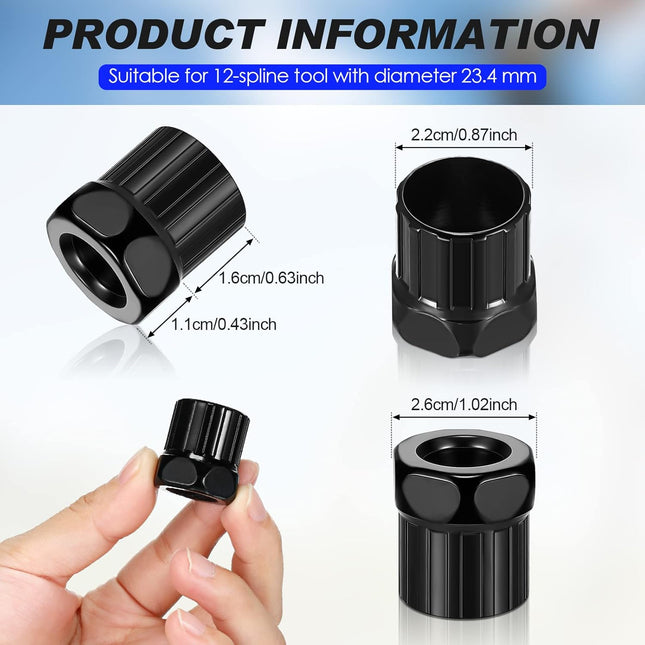 6 Pcs Bike Freewheel Remover Mountain Cassette Removal Tool Black Lockring for Repairing – product detail
