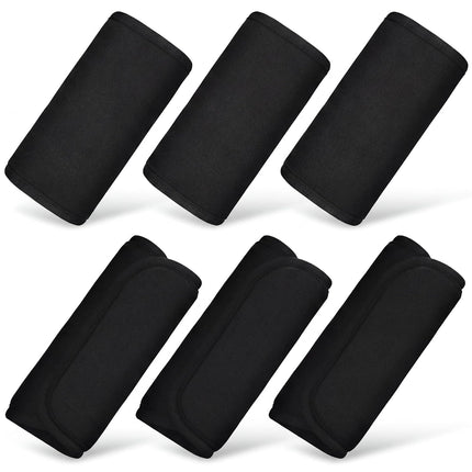 6 Pieces Car Seat Strap Pads Covers for Baby Kids, Carseat Shoulder Pads, Soft Belt Cover Infant Stroller Safety Cushion Boy and Girl, 2.4 x 5.7 Inches(Black) Black -
