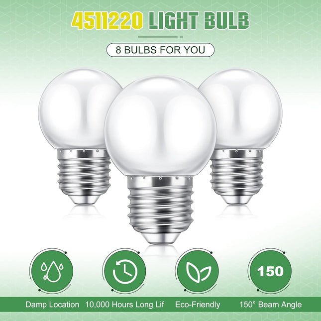 LED Night Light Bulb 1 Watt Low Wattage Bulbs 7.5 Equivalent 4511220 Lighting S11 White – product detail