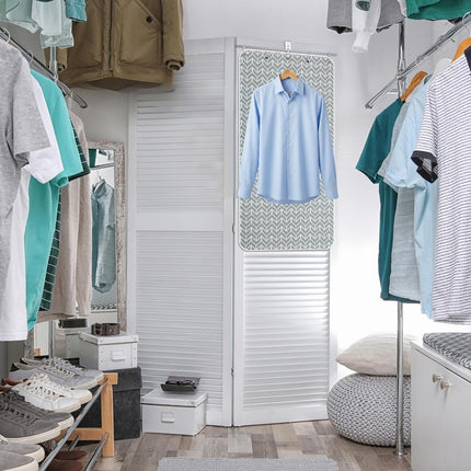 Over-the-door Steaming Station 38" x 19" Clothes Steamer with Ironing Glove 100% Cotton Cover an Aluminum Vapor Protection Layer for Home and Travel Use -