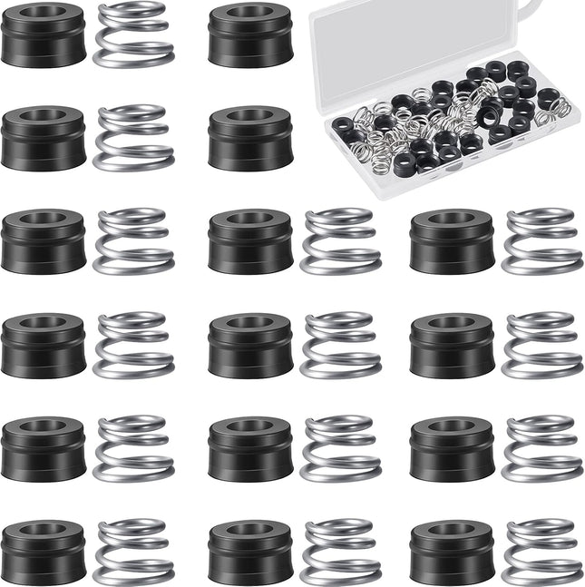 36 Pairs RP4993 Replacement Seats and Springs Faucet Repair Kit Rp4993 Compatible with Rod Replacement Black