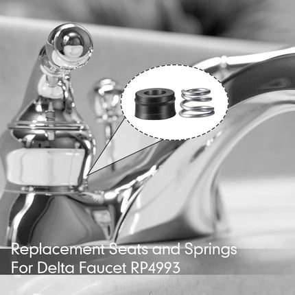 36 Pairs RP4993 Replacement Seats and Springs Faucet Repair Kit Rp4993 Compatible with Rod Replacement, Black -