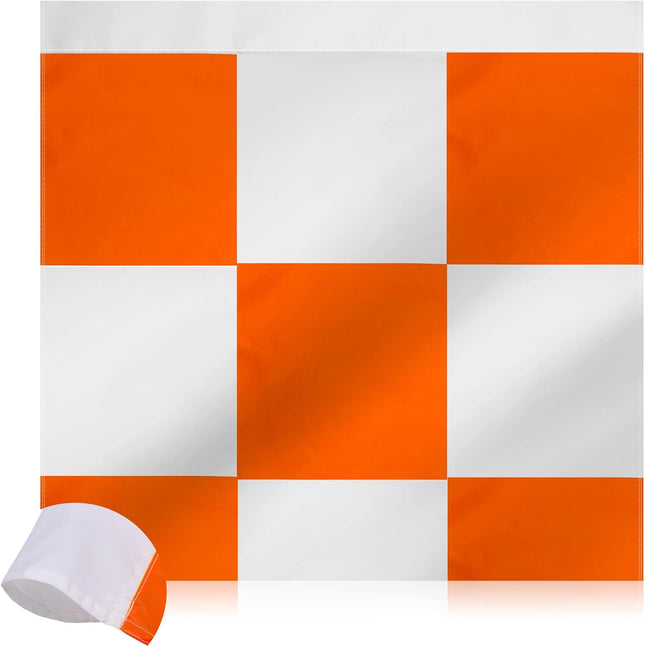 Heavy Duty Airport Flag 30 x Inch Safety Marking Flags Orange and White Checkered Racing