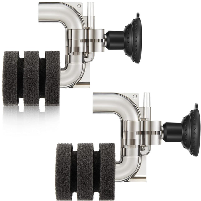 2 Pieces Mini Aquarium Single Sponge Filter Submersible Foam Quiet for Small Fish Tank 0.5-5 Gallon Fixed