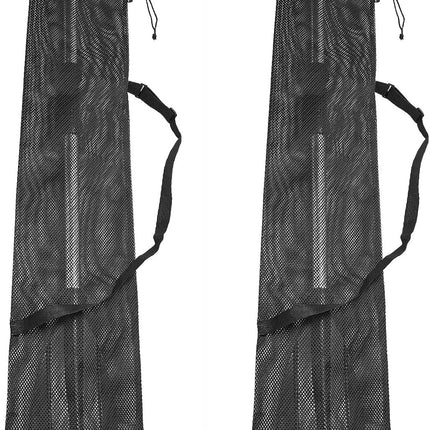 2 Pieces Drawstring Mesh Kayak Paddle Bag With Adjustable Shoulder Strap - Portable Storage for Long Boat Canoe Paddles, Transport