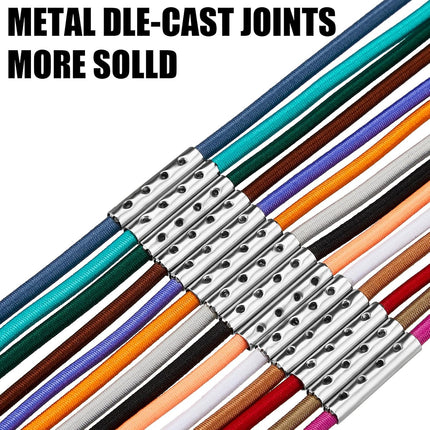 14 Pieces 4.9 Feet Trash Can Band Elastic Rubber Bands 30-64 Gallon Garbage Colorful Litter Box Loop for Outdoor, Colors -