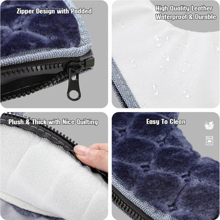 8 Pcs Toilet Seat Covers Pads for Bathroom Soft Thicker Warmer Cushion Comfortable Washable Cover with Zipper Home Reusable -