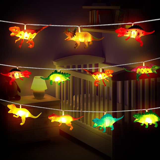 20 LED 9.8 FT Dinosaur String Lights for Boys Room Battery Operated Dino Light Girls V1259-DP01-A-5571