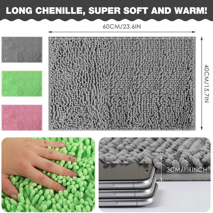 3 Pcs Guinea Pig Bedding Reusable Small Animal Bed Fleece Pee Pad Absorbency Washable Pet Soft Cage Liner for Bunny Hamsters(Pink, Green, Gray) Pink, Gray -