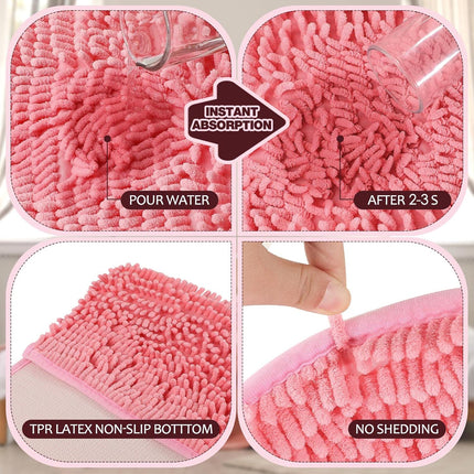 3 Pcs Guinea Pig Bedding Reusable Small Animal Bed Fleece Pee Pad Absorbency Washable Pet Soft Cage Liner for Bunny Hamsters(Pink, Green, Gray) Pink, Gray -