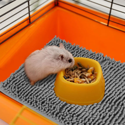 3 Pcs Guinea Pig Bedding Reusable Small Animal Bed Fleece Pee Pad Absorbency Washable Pet Soft Cage Liner for Bunny Hamsters(Pink, Green, Gray) Pink, Gray -